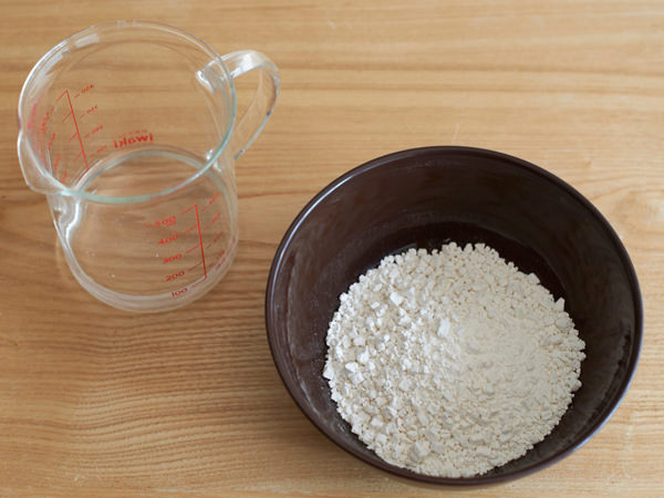 白玉粉で作る1人分のおもちのレシピ、材料