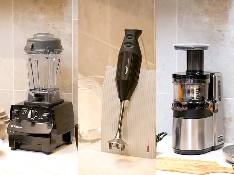 バイタミックス（Vitamix）、バーミックス（Bamix）のM300、ヒューロム（HUROM）のHZ