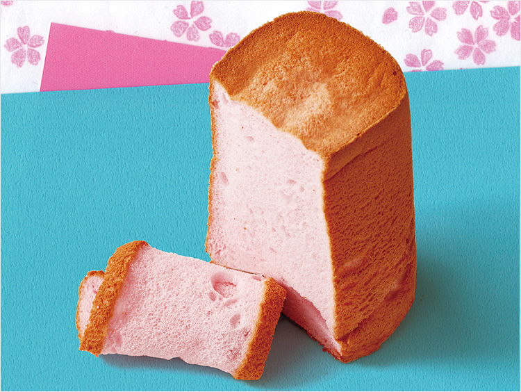 フレイバーの桜エンジェルフードケーキ