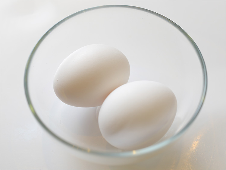 卵を室温において常温に戻すイメージ