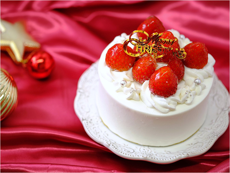 ＜ザ ヴィーガン マシュマロ＞クリスマスいちごデコレーションケーキ グルテンフリー 10cm