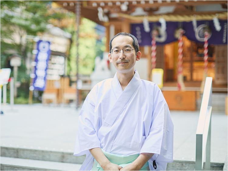 ＜福徳神社＞宮司・伊久裕之さん