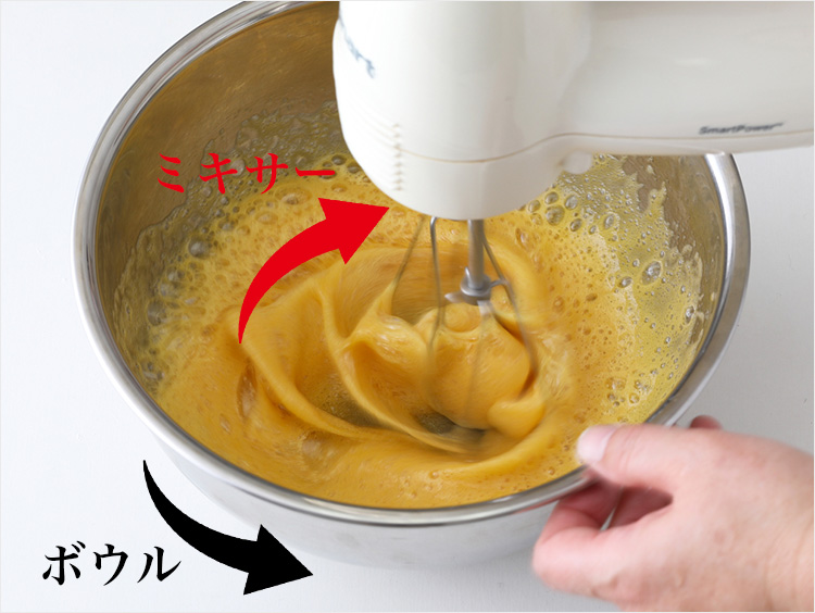 泡立てはじめのイメージ
