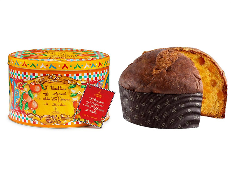 ＜ドルチェ＆ガッバーナ＞Dolce&Gabbana×Fiasconaro　パネットーネ（シチリアフルーツ＆サフラン）イエローオレンジ500g