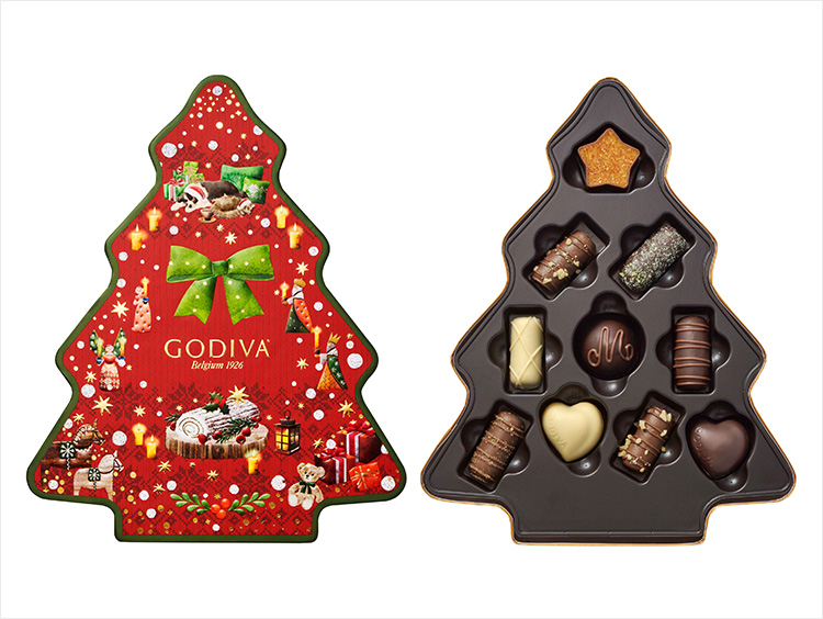 <ゴディバ>ゴディバ ブッシュ ド ノエル ツリー セレクション 10粒入