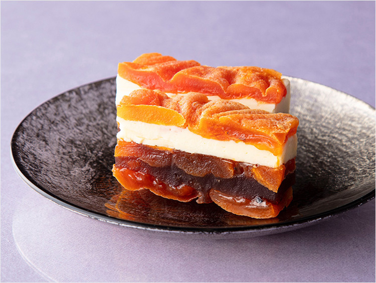 <織り果>干し柿のミルフィーユ