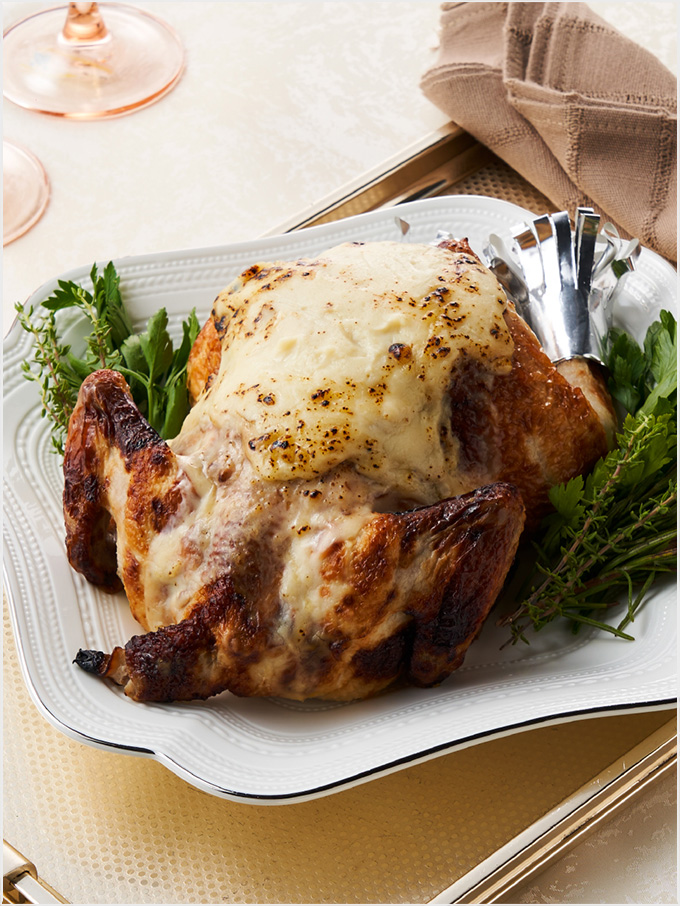 ＜リッチクリームコロッケ東京＞丸鶏のロースト 焦がしリッチチーズソースで