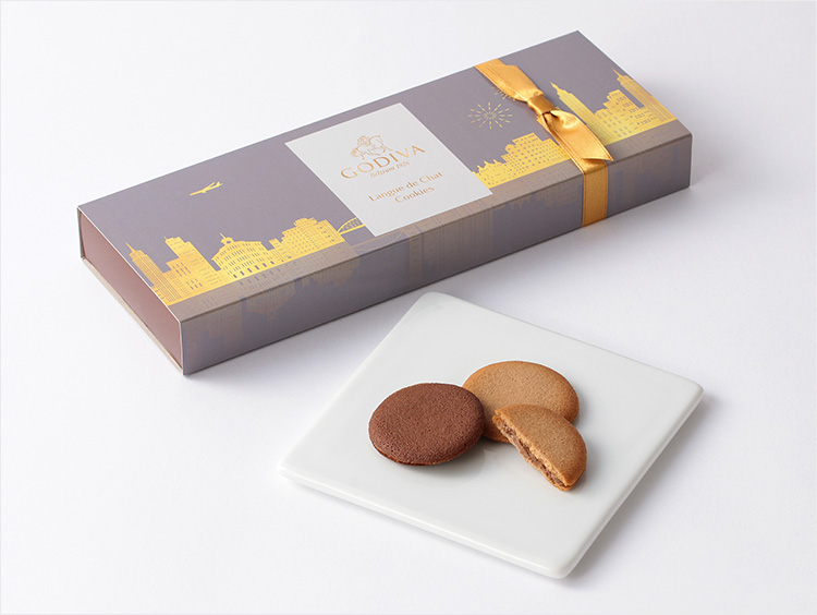＜ゴディバ＞銀座三越限定オリジナルデザインスリーブ ラングドシャクッキーアソートメント