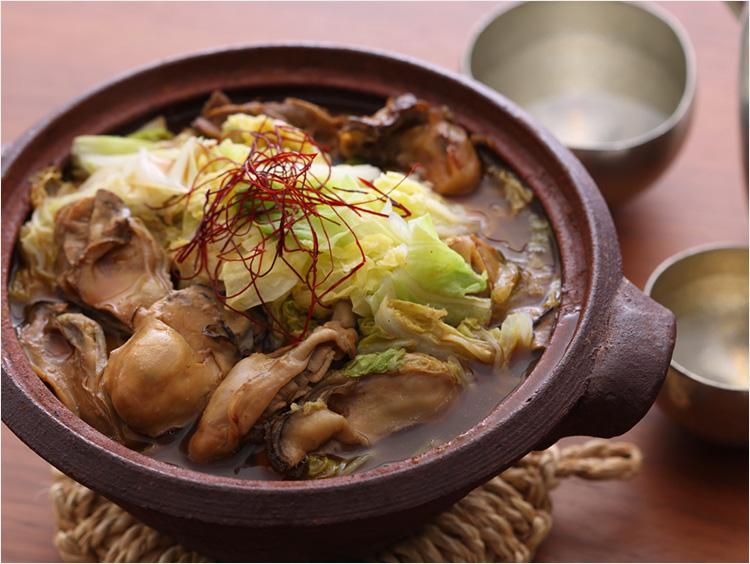 牡蠣鍋出来上がりイメージ