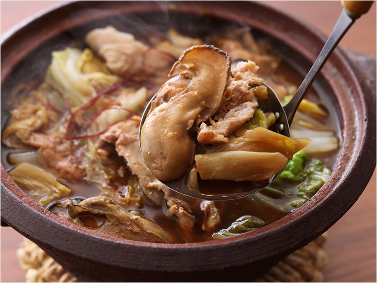 牡蠣鍋出来上がりイメージ