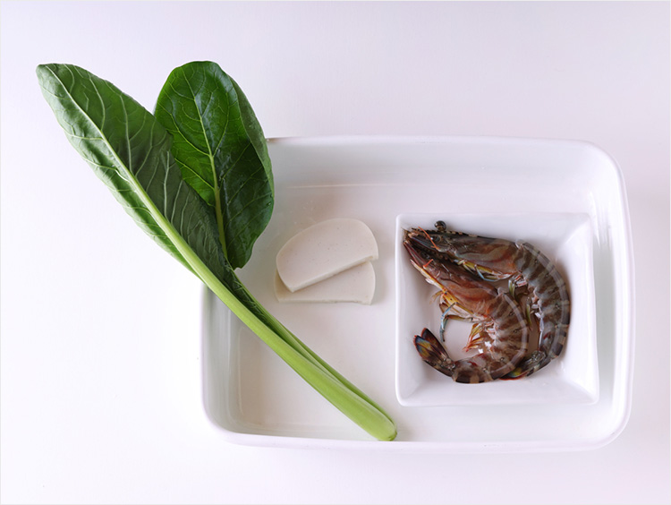 小松菜と海老のイメージ