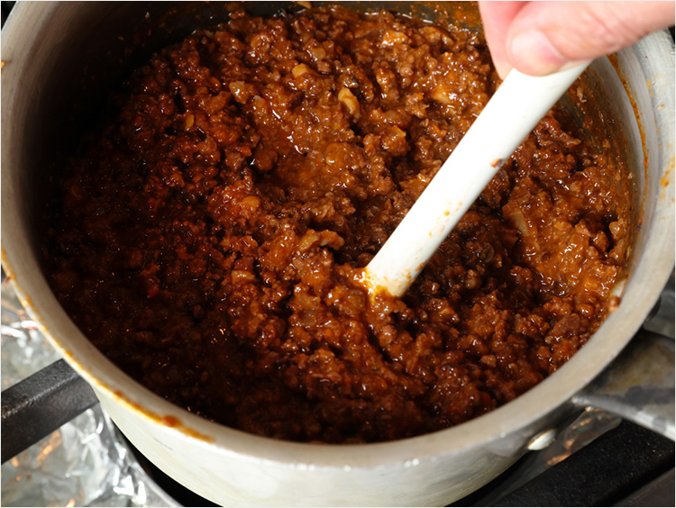 ソースの煮終わりのイメージ