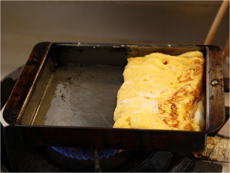 全体に卵液がいきわたったところ