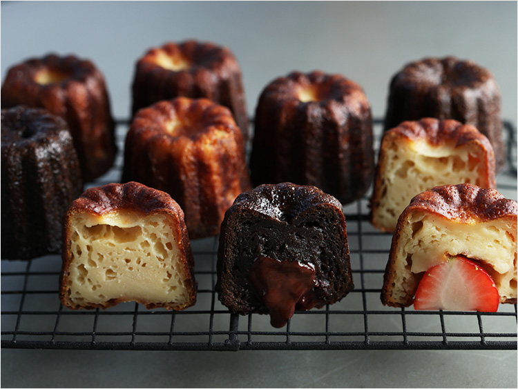 カヌレ3種の出来上がり