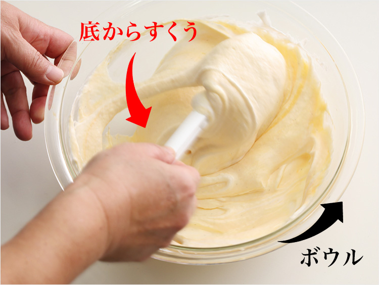 すくい混ぜるイメージ