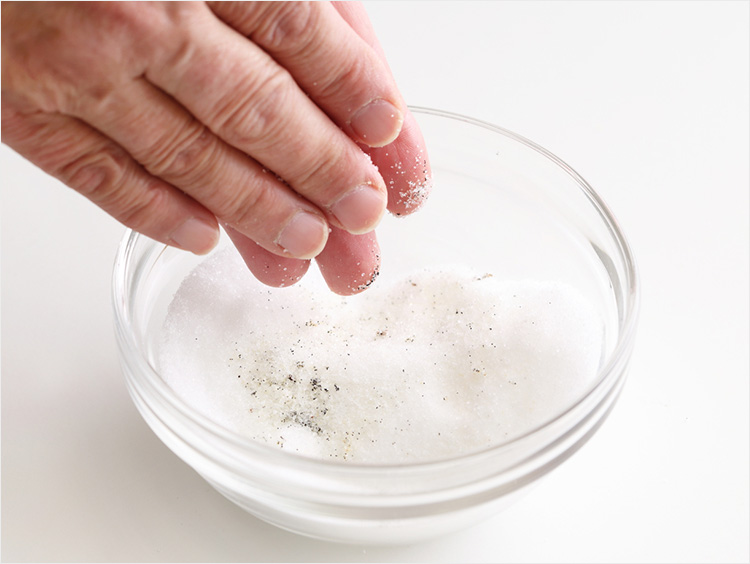 グラニュー糖にすり混ぜるイメージ