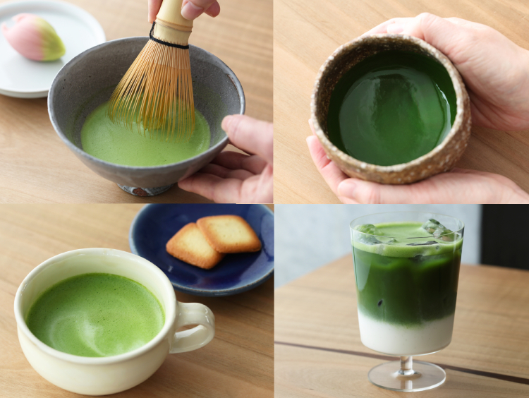 抹茶（薄茶、濃茶、抹茶ラテホット、抹茶ラテアイス）のイメージ