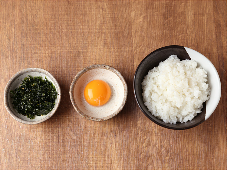 卵、のり、ごはんのイメージ