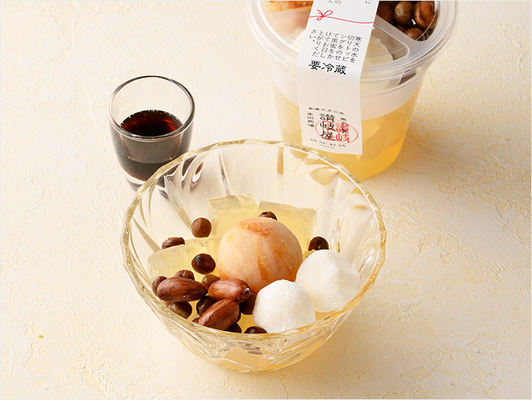<寒天工房 讃岐屋>夏のピーナッツ餡あんみつ