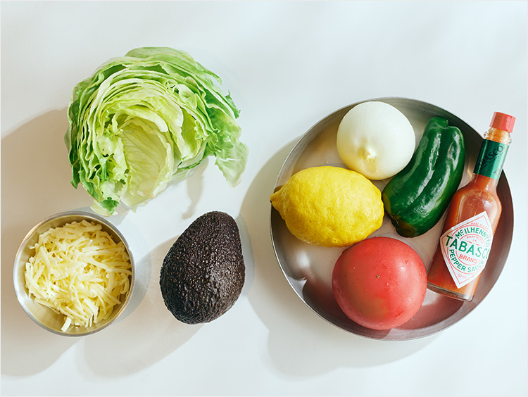 トッピングとサルサソースの材料
