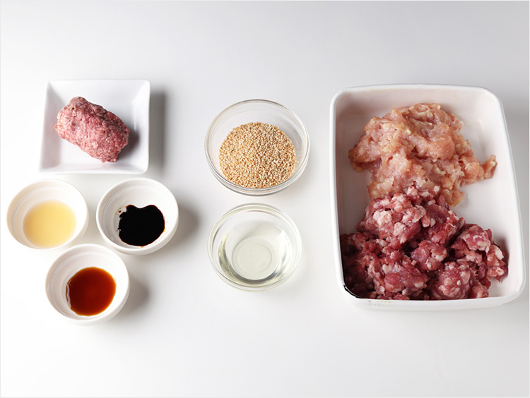 精湯、芝麻醤、牛そぼろの材料イメージ
